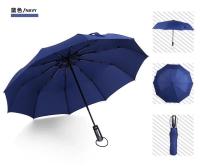 Paraguas plegable automático a prueba de viento para mujer, grande e impermeable con tono negro, 10K - details 7