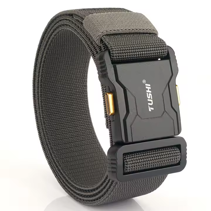 Cinturón Táctico de Nylon Hebilla de Aleación de Aluminio Secado Rápido Estilo Plano Para Hombres - 1