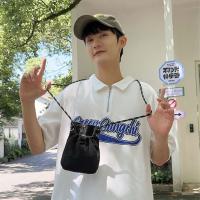 Bolso para teléfono con cordón de estilo coreano, bolso de mano de gran capacidad, bolso de nailon suave ligero, bolso de hombro con diseño de nicho de Color sólido - details 13