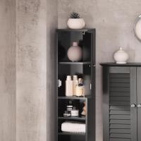 Mueble de Baño de Alto Estante Estanterías con 2 Puertas y Cajón Blanco Tamaño 20x20x180cm - details 60
