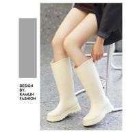 Botas de Lluvia de Moda para Mujeres Impermeables, Antideslizantes, Resistentes al Desgaste, Suela Larga, Suave - details 10