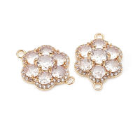 Colgantes de Encanto de Margarita de Brass de 18K Oro 4PCS Diamante Falo Joyería de Moda China - details 5