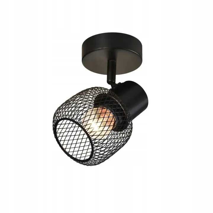 CBJKTX Lámpara de techo Foco Lámpara de pasillo vintage de metal negro 330 °   Rotable Interior para Cocina Habitación Infantil Dormitorio 40W - 1