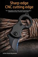 Cuchillo de bolsillo EDC portátil para exteriores, Mini cuchillo con forma de pata de zorro, abridor de estuche, collar - details 7
