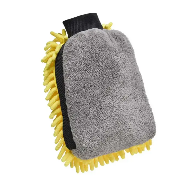 Guante de Lavado de Coche de Coral Suave Multifuncional Grueso para Limpieza, Antiarañazos, Cepillo de Detalles de Cera de Coche - 1