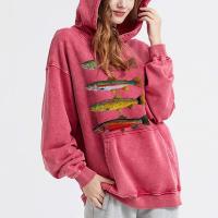 Sudadera con Capucha de Pescado para Mujer Ouwu Moda de Lujo, Cómoda y Suelta, Ideal para el Invierno - details 5