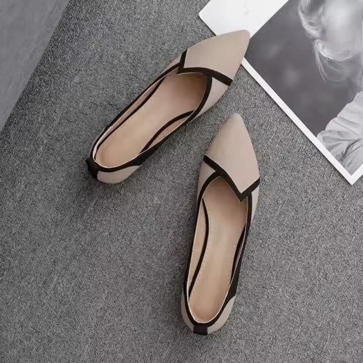 Zapatos Planos de Ante suave con Suela Baja para Mujer Mocasines de Ballet de Primavera y Otoño - 1
