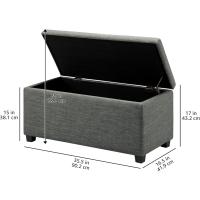 Mueble de Almacenamiento Acolchado Rectangular Ideal para Entrada, Dormitorio, Pasillo - details 2