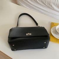 Bolso de mano profesional con solapa y cierre para mujer - Bolso de trabajo de cuero sintético de gran capacidad con cierre de hebilla seguro, correa desmontable - Elegante bolso cruzado/hombro para oficina, viajes, todos los días - Disponible en blanco y - details 1