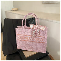 Bolso de Mano Impreso de Estilo Nacional para Mujeres Bolso de Oficina de Gran Capacidad Versátil para Primavera/Verano - details 15