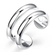 -Anillo de Plata de Ley 925 para mujer, joyería de dos líneas, elegante, Retro, regalo de fiesta - details 0