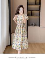 Elegante Vestido de Verano de Largo Medio Manga Corta, Estampado Floral, Vestido Liso Adelgazante - details 28