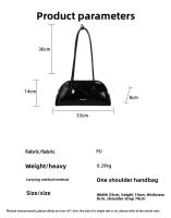 Nuevo bolso de hombro estilo coreano a cuadros, de piel sintética, con lazo dulce, estilo Boston, informal, de color sólido, bolso de mano para mujer, para regalo. - details 3
