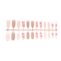 Uñas postizas color rosa melocotón, 24 piezas, material seguro de larga duración, resistente al agua, para salón profesional y uso diario - details 1