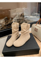 Interior aumento de altura retro heap botas mujer otoño invierno plisado western cowboy botas slim botines - details 13