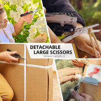 Alicates Multifuncionales LUCHSHIY para Camping al Aire Libre Herramienta de Mano Plegable con Cuchillo Tijeras y Sierra - details 4