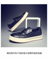 Zapatos de cuero para hombre, tendencia plataforma, zapatos casuales de moda ligera, zapatos de hombre - details 13