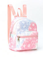 Mochila informal de gran capacidad con bordado simple e impresión, mochila escolar de viaje al aire libre transfronterizo - details 0