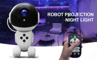 Proyector de estrellas para dormitorio, lámpara LED de techo con temporizador y mando a distancia, luz nocturna, Robot con agujero negro - details 5
