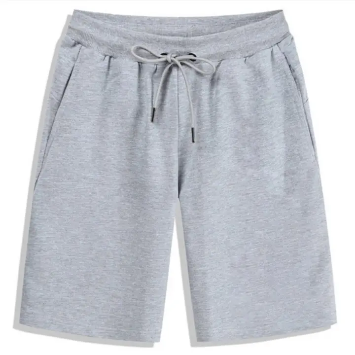 Pantalones Cortos de Verano para Hombres Cintura Elástica, Cordón, Transpirables, Sueltos para Fitness y Ropa Casual de 5 Piezas Material de Algodón y Poliéster - 1