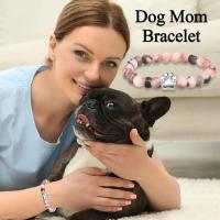Nueva pulsera conmemorativa para mascotas, colgante de huella de aleación, pulsera elástica de cebra en polvo de piedra natural - details 2
