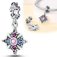 Cuentas de Zirconia Brillantes para Brazalete Original de Plata  925 Estilo Encantador Joyería de Hilo Pulsera de Plata 925 con Cuentas de Estrella - details 1