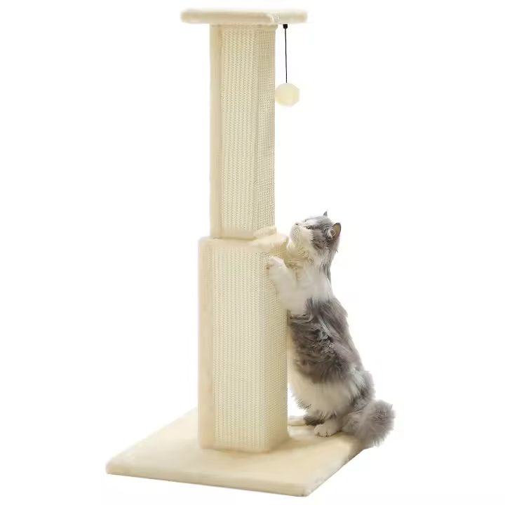 PAWZ-rascador de Poste para gatos, poste rascador de gatos para interiores con bola de sisal, Poste rascador alto para gatos grandes - 1