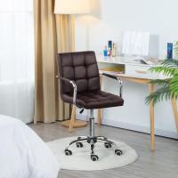 Silla de Oficina Giratoria con Ruedas Ajustable en Altura, Carga de 120Kg, Respaldar Marrón Claro - details 45
