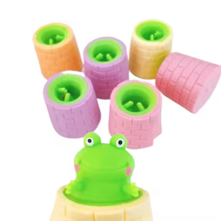 Juguetes sensoriales para apretar, Vaso de rana, Alivio del estrés, Caucho, Colores aleatorios, 1 pieza - 1