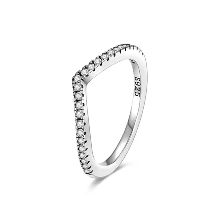 Anillo de Plata de Ley 925, anillo de corazón Rojo Elevado para Mujer, surrounded cúbica CZ, Estrella, Luna, Flor, joyería de Boda, anillos, Regalos - 1