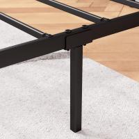 Cama 150x190 cm - Altura 36 cm con Almacenamiento Debajo de la Cama - Marco de la Cama de Plataforma de Metal - Negro - details 15