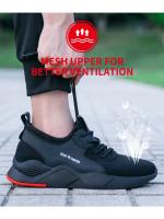 Work Shoes Hollow Breathable Steel Toe Boots Lightweight Safety Work Shoes Anti-slippery For Men Women Male Work Sneaker - details 8