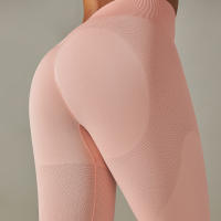 Hamidou-MALLAS DE Yoga sin costuras para mujer, ropa deportiva de entrenamiento, pantalones deportivos de cintura alta - details 21