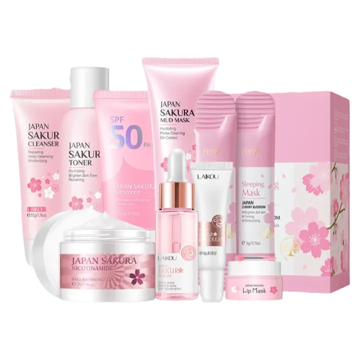 Set de Cuidado de la Piel Sakura Kit de Productos Faciales de 9 Piezas - 1