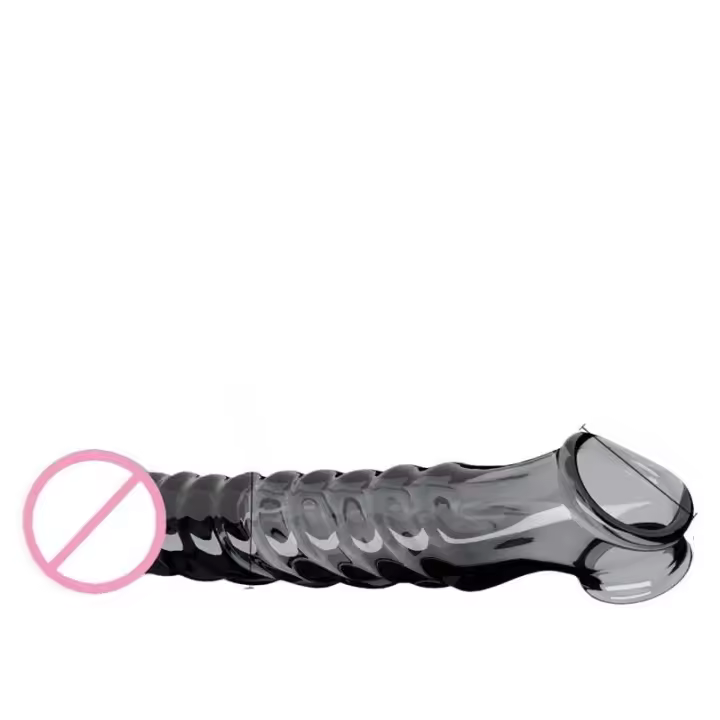Leten Anillo de manga vibratoria Juguete sexual Cubierta extensora para parejas Eyaculación prolongada Productos eróticos para hombres adultos 18+ - 1