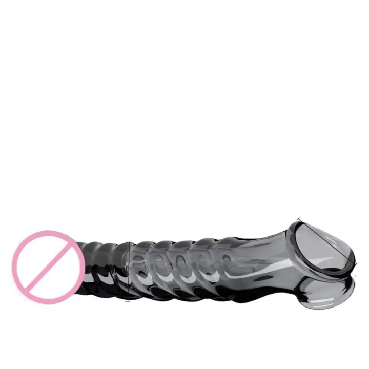 Leten Anillo de manga vibratoria Juguete sexual Cubierta extensora para parejas Eyaculación prolongada Productos eróticos para hombres adultos 18+ - 1