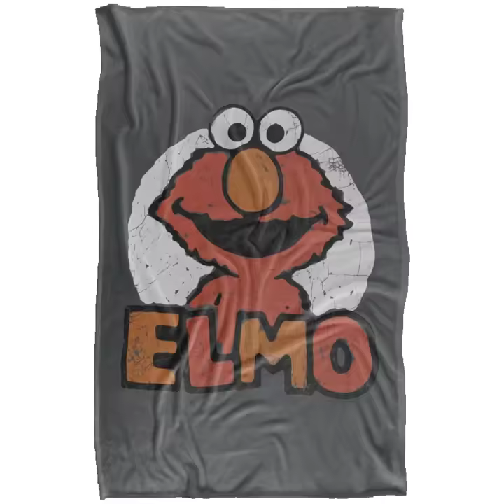Manta de tiro supersuave con licencia de nombre de Barrio Sésamo, Elmo, tacto sedoso - 1