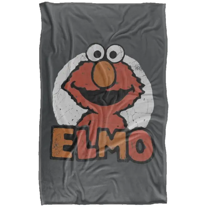 Manta de tiro supersuave con licencia de nombre de Barrio Sésamo, Elmo, tacto sedoso - 1