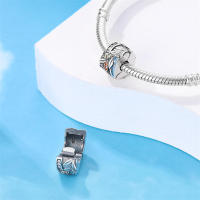 Abalorios de piedra de Color plateado para mujer, pulseras y brazaletes adecuados de estilo elegante, joyería fina DIY para cumpleaños - details 2