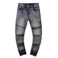Jeans desgastados retro americanos de marca violeta, vintage, moda callejera desgastada - details 3