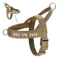 Arnés de nailon personalizado para perros, chaleco reflectante sin lágrimas para perros medianos y grandes, suministros de entrenamiento para pastor alemán - details 6