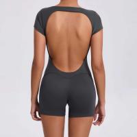 Mono de Yoga de Alta Brillo Conjunto Deportivo de Gimnasio sin Espalda para Mujeres - details 19