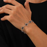Pulsera de Encanto de Cruz de Jesús Vintage de Moda Accesorio Diario de Joyería Cristiana en Color Plata para Hombres Estilo Hip Hop - details 1