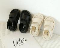 Sandalias de verano para niños y niñas, zapatos suaves y transpirables con gancho de color puro, a la moda, para la playa - details 7