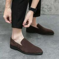 2024 zapatos puntiagudos ocasionales del negocio de los hombres del cuero del ante de la oficina del nuevo producto Chaussures Homme Cuir - details 12