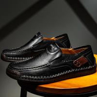 Zapatos De Cuero Hechos a Mano Para Hombre Mocasines Casuales Cómodos Zapatos Planos Para Exterior Caminar Talla Verdadera Para Adultos - details 7