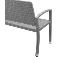 Mueble de Terraza Exterior Terraza 2 Sillas Poliratán Resistente a la Intemperie 320Kg Negro - details 14