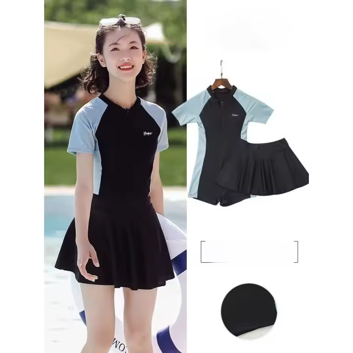 Traje de Baño Estilizado para Niñas 2023 Diseño Bodycon con Almohadilla de Pecho - 1