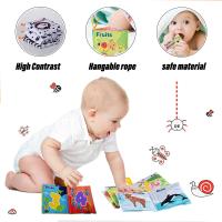 Libro de tela suave para bebé, actividad sensorial interactiva para bebés, primer juego educativo Montessori para Aprendizaje Temprano - details 4