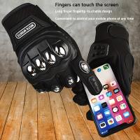 Guantes de concha de acero para motociclismo para hombres y mujeres, guantes de concha dura para deportes al aire libre, fitness, montañismo, dedos largos - details 0